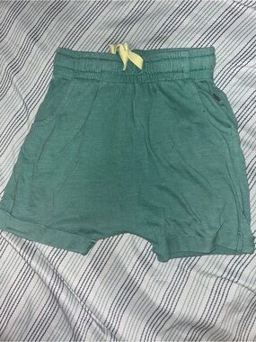 Cat & Jack Teal Knit Shorts with Orange Logo